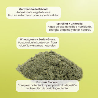 Green Goddess | Mezcla de Superalimentos Liofilizados con Enzimas BioCore®