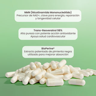 PowerERA | Trans-Resveratrol 98% con NMN