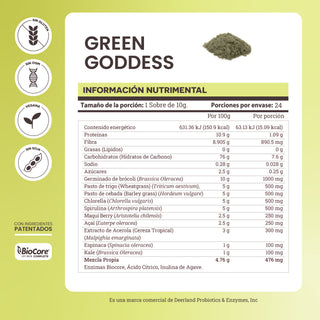 Green Goddess | Mezcla de Superalimentos Liofilizados con Enzimas BioCore®