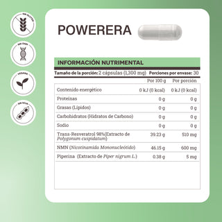 PowerERA | Trans-Resveratrol 98% con NMN