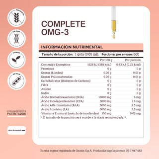 Complete OMG-3 Baby | Gotero con omega 3 y 6