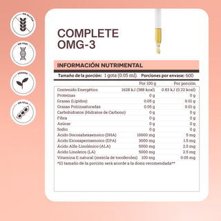 Complete OMG-3 Baby | Gotero con omega 3 y 6