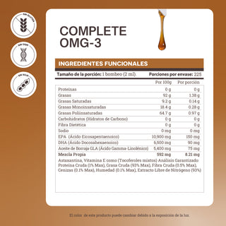Complete OMG-3 Pet | Omega 3 y 6 con Astaxantina