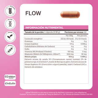 FLOW | Cinsulin®, Omega 6, I3C y Extracto de Hinojo