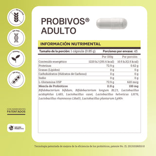 Probivos | Probióticos con Glutamina para Adulto