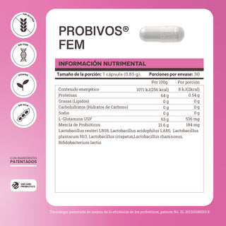 Probivos Fem | Probiotics with Glutamine for Women