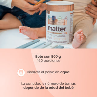 Total Baby: Etapa 2 | Fórmula sin lactosa para lactantes con proteína de arroz hidrolizada