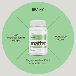 Brainy |  Nootrópico con Bacopa, CoQ10, Metil Folato y Fosfatidilserina Sharp®