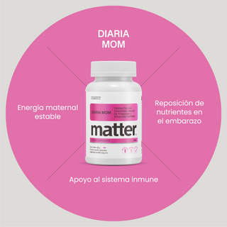 Diaria Mom | Prenatal con Metilfolato, Mezcla de Vitaminas y Minerales Quelados