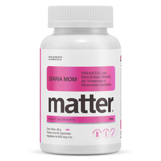 Diaria Mom | Prenatal con Metilfolato, Mezcla de Vitaminas y Minerales Quelados