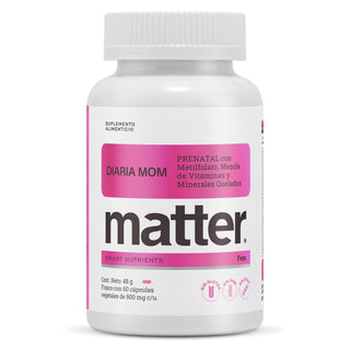 Diaria Mom | Prenatal con Metilfolato, Mezcla de Vitaminas y Minerales Quelados