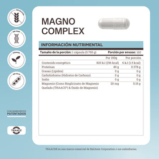 Magno Complex | Bisglicinato de Magnesio Quelado (TRAACS®)
