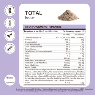 Total Beauty | Protein with Probiotics, Enzymes, Myoceram® and Hyaluronic Acid