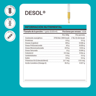 Desol | Vitamina D3 Frasco con 52ml.