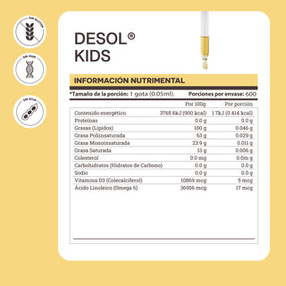 Desol Kids | Vitamina D3, liposoluble