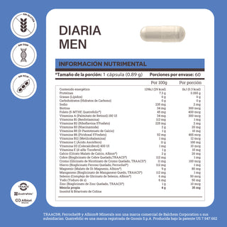 Diaria Men | Multivitamínico y Multimineral para Hombre