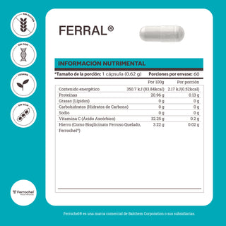 Ferral | Bisglicinato Ferroso & Vitamina C