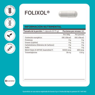 Folixol | Metil Folato (QuatreFolic®-5-MTHF)