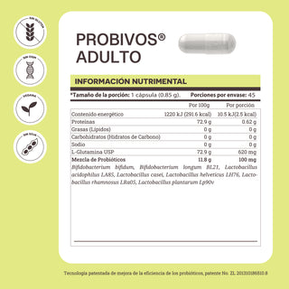 Probivos | Probióticos con Glutamina para Adulto